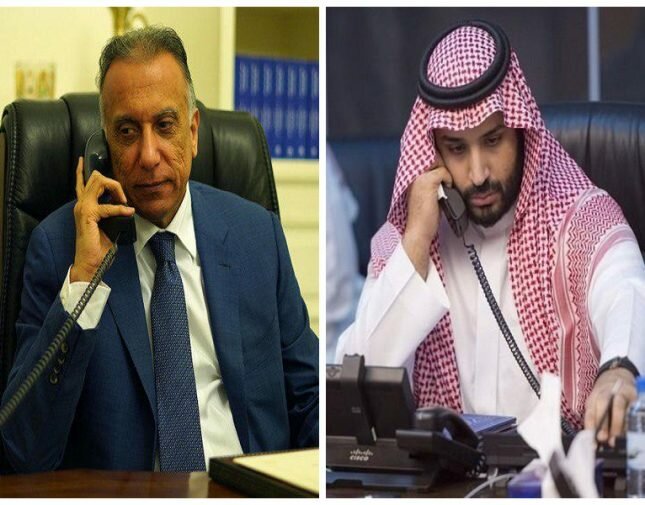 ولي العهد يجري اتصالاً هاتفياً برئيس الوزراء العراقي ولي العهد يجري اتصالاً هاتفياً برئيس الوزراء العراقي